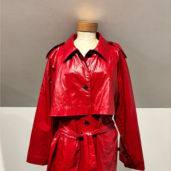 J. Crew Rain-or-shine trench in Red Patent - Picture 7 of 12